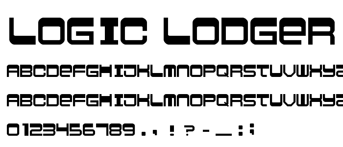 Logic lodger font